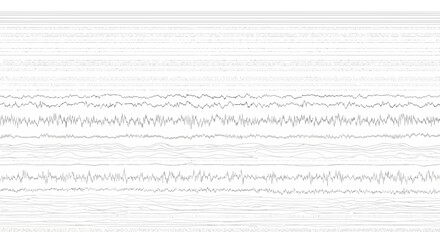 Fototapeta premium Abstract black and white line art pattern with intricate horizontal lines and dots creating a textured design