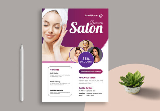 Skin And Beauty Care Flyer Layout