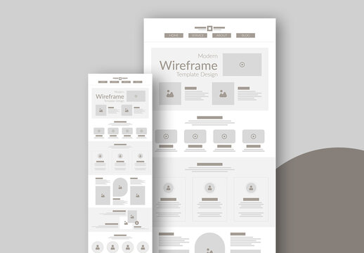 Wireframe Template Design Layout