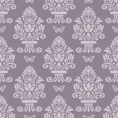 
Butterfly Damask Seamless Pattern vector in elegant floral style, a soft Butterfly Damask Seamless Pattern vector for fabric design, and a refined Butterfly Damask Seamless Pattern vector for luxury 