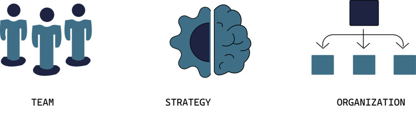 Structure Icon Set for Corporate Management