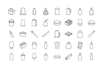 Universal Minimal Outline Vector Icon Set