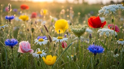 Ocean wave cresting with sunlight reflecting off the water surface at golden hour creating a glow