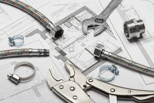 Plumbing drawings. Tools and materials.