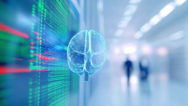 Digital Mindscape: A cutting-edge illustration that fuses technology with the human brain, showcasing interconnected networks.
