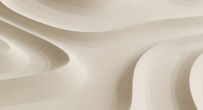 Soft organic ripples and waves in light neutral tones