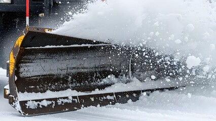 Heavy Snow Plow Blade Close-Up
