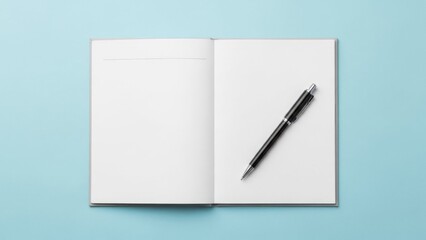 Blank notebook and pen ready for new ideas