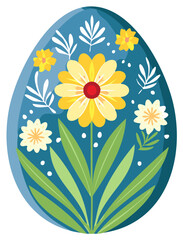 Decorative Easter Egg with Floral Pattern, Traditional Ukrainian Pysanka Design, Vibrant Colors, Springtime Holiday