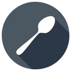 Spoon Icon Vector Illustration in Flat Design Style