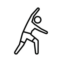 Person doing yoga pose isolated on for exercise and health