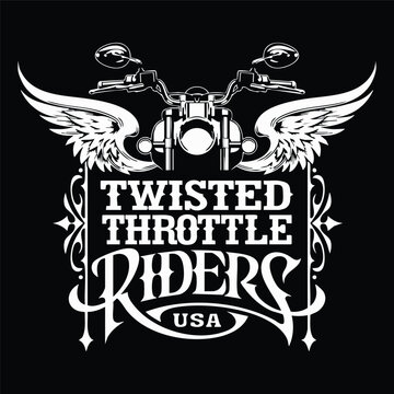 Twisted Throttle Riders USA Motorcycle Club Emblem