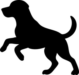 Dog black silhouette clipart design illustration isolated on background 