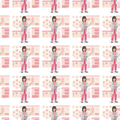 Future Health & Biotech icons pattern illustration
