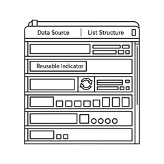 Firebase sdk backend development concept with cloud computing and data management services illustration