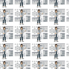 Future Health & Biotech icons pattern illustration
