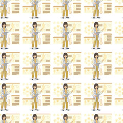 Future Health & Biotech icons pattern illustration
