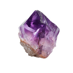 Fototapeta premium A purple crystal is sitting on a white surface