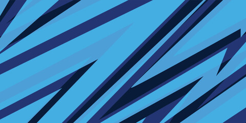 Abstract blue banner design vector, dynamic sporty horizontal background template for media promotion or web banner