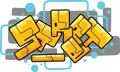 street word graffiti text font sticker illustration	
