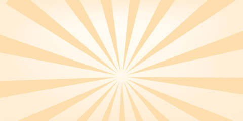 Sun rays retro vintage style white background. Radial sunburst pattern yellow background. Rays backdrop. Summer banner vector illustration.