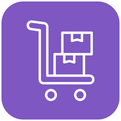 Vector Design Package Trolley Icon Style