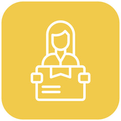 Vector Design Delivery Women Icon Style