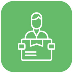 Vector Design Delivery Man Icon Style