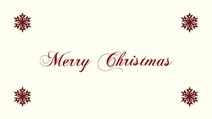 Merry Christmas Greeting Video, Christmas Wishes Motion Graphic Clip, Merry Christmas festival Video with Flowers Clip, Happy Xmas GIF