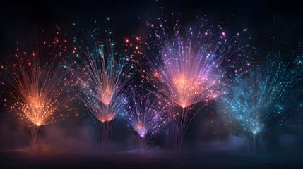 fireworks in the night sky