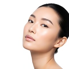 Obraz premium Beautiful asian woman with flawless skin and natural makeup