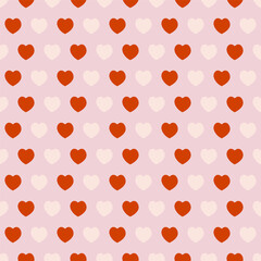 Hearts on a pink background pattern. Valentine&rsquo;s Day background