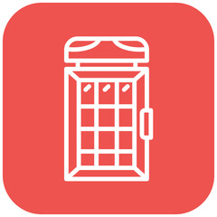 Vector Design Phone Booth Icon Style