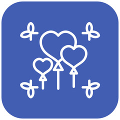 Vector Design Heart Ballons Icon Style