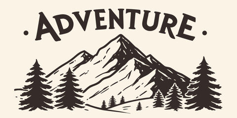 vector illustration of a mountain landscape