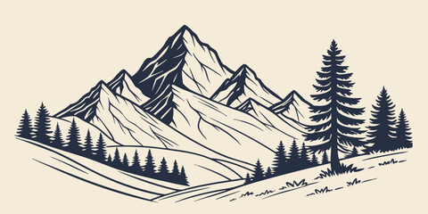 vector illustration of a winter landscape