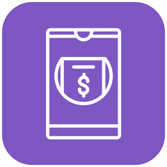Vector Design Mobile Banking Icon Style