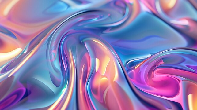 Iridescent fluid abstract