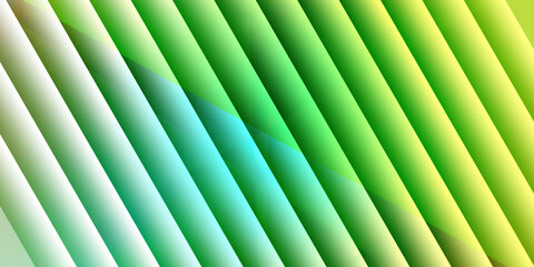 Diagonal Gradient Stripes with Smooth Color Transition from White to Green and Yellow