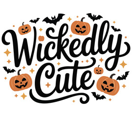 Wickedly cute T-shirt design. Fall T-shirt design.