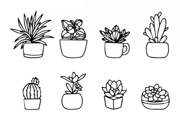 Cactus plant vector collectio...