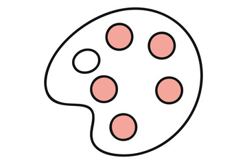 Fototapeta premium Artist s Paint Palette with Red Colors