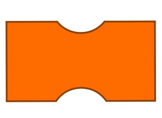 Orange Rounded Cutout Shape