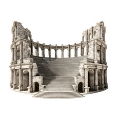 A large stone building with a large archway