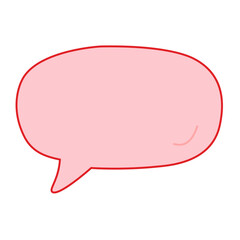 Fototapeta premium Speech Bubble Element in Hand-Drawn Style for Valentine Messages