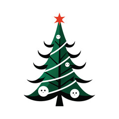 christmas tree vector illustration