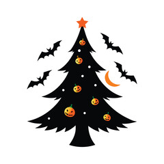 christmas tree vector illustration