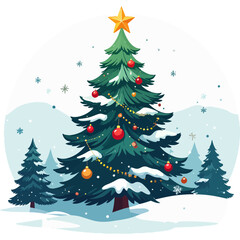 Christmas Vector Illustration with Festive Elements