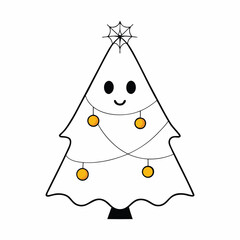 christmas tree on a white background
