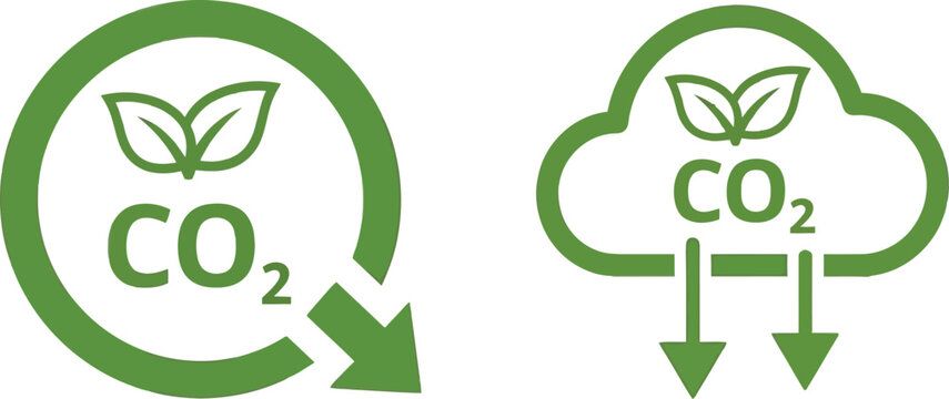 Co2 reduction green energy concept silhouette